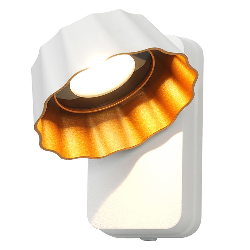 Applique murale LED extérieure contemporaine en aluminium avec verre rotatif et étanche pour terrasse extérieure 