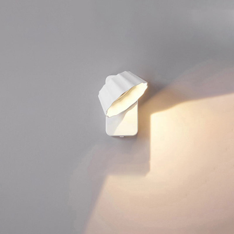 Applique murale LED extérieure contemporaine en aluminium avec verre rotatif et étanche pour terrasse extérieure 