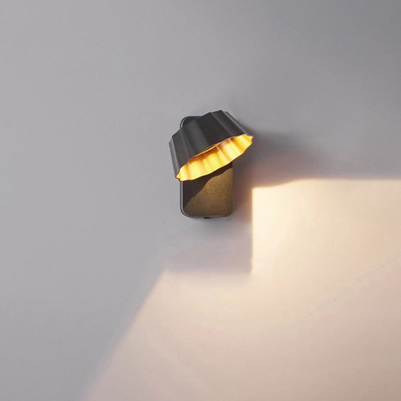 Applique murale LED extérieure contemporaine en aluminium avec verre rotatif et étanche pour terrasse extérieure 
