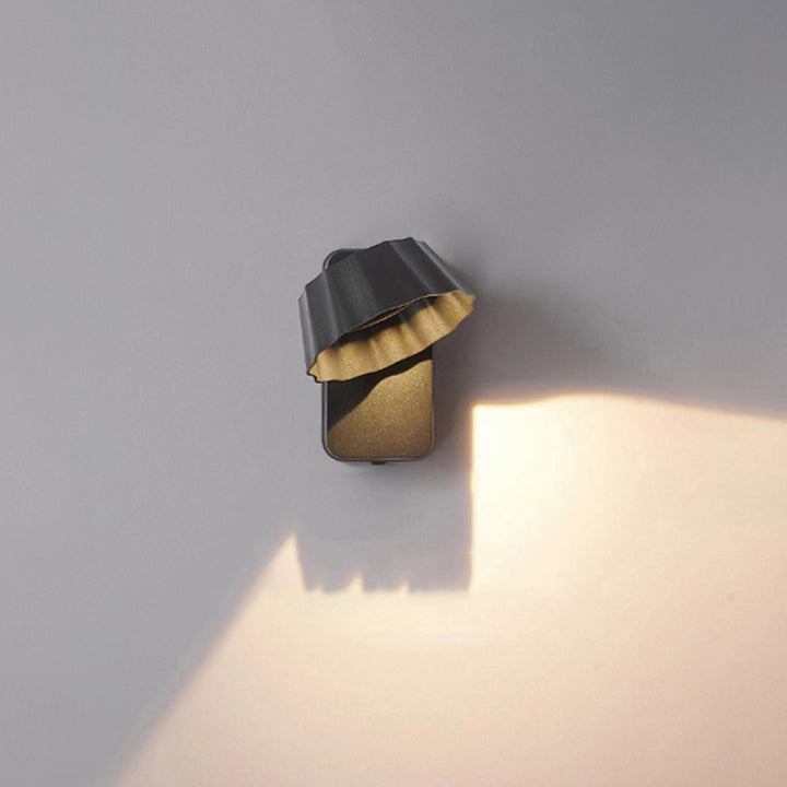 Applique murale LED extérieure contemporaine en aluminium avec verre rotatif et étanche pour terrasse extérieure 