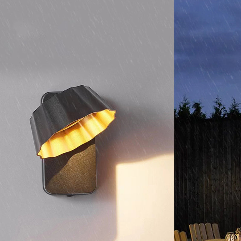 Applique murale LED extérieure contemporaine en aluminium avec verre rotatif et étanche pour terrasse extérieure 