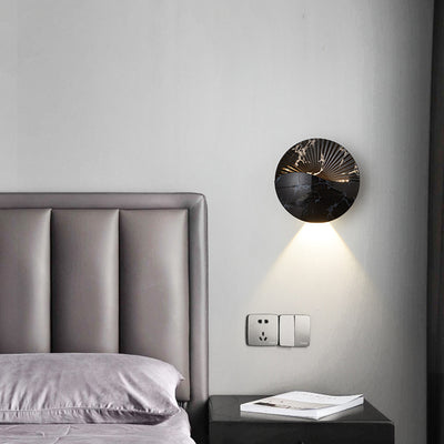 Modern Minimalist Waterproof Round Metal Glass Outdoor LED Wall Sconce Lamp For Garden