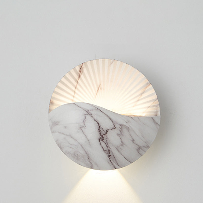 Modern Minimalist Waterproof Round Metal Glass Outdoor LED Wall Sconce Lamp For Garden