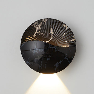 Modern Minimalist Waterproof Round Metal Glass Outdoor LED Wall Sconce Lamp For Garden