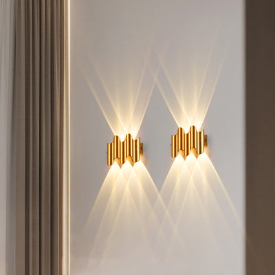 Contemporary Industrial Waterproof Geometric Aluminum PC Outdoor Wall Sconce Lamp For Garden