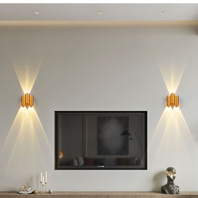 Contemporary Industrial Waterproof Geometric Aluminum PC Outdoor Wall Sconce Lamp For Garden