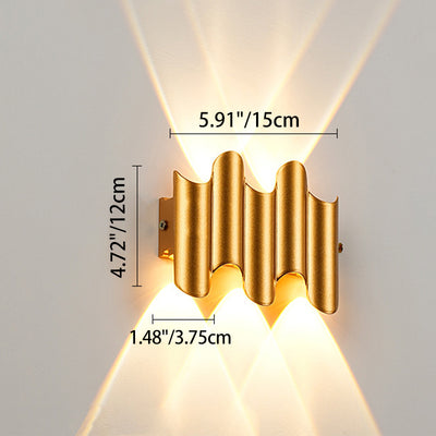 Contemporary Industrial Waterproof Geometric Aluminum PC Outdoor Wall Sconce Lamp For Garden