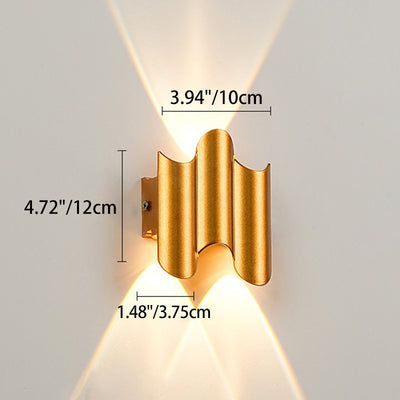 Contemporary Industrial Waterproof Geometric Aluminum PC Outdoor Wall Sconce Lamp For Garden