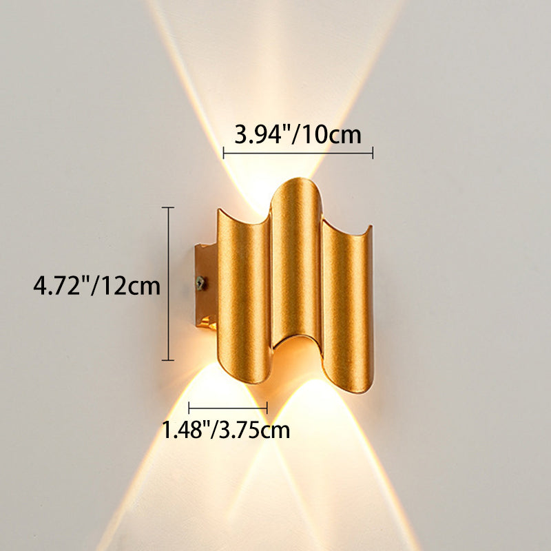 Contemporary Industrial Waterproof Geometric Aluminum PC Outdoor Wall Sconce Lamp For Garden