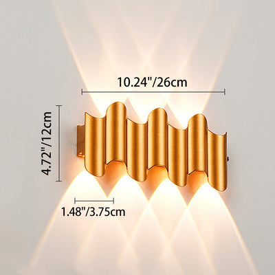Contemporary Industrial Waterproof Geometric Aluminum PC Outdoor Wall Sconce Lamp For Garden