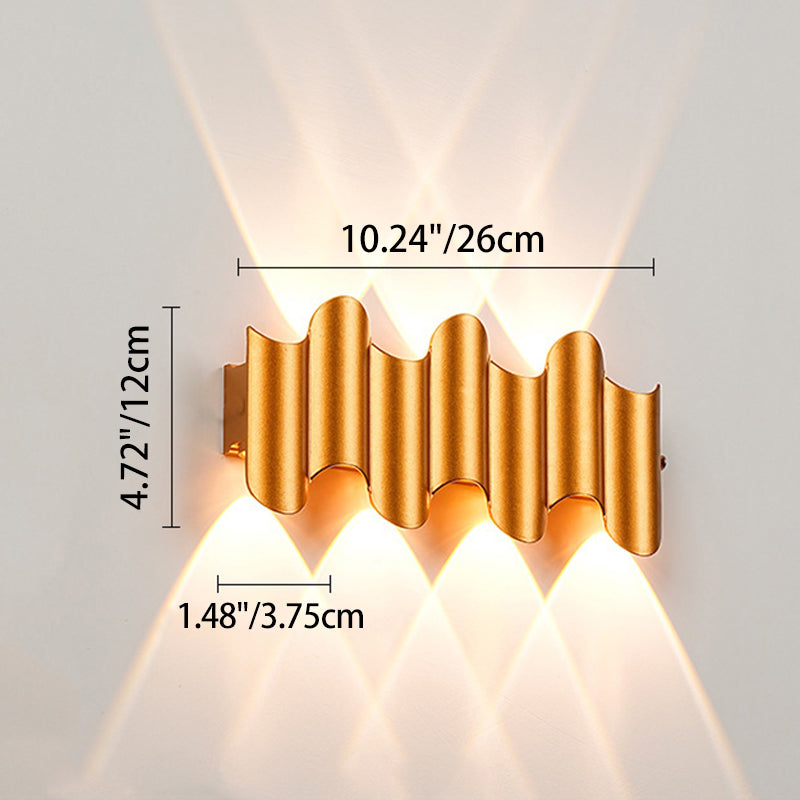 Contemporary Industrial Waterproof Geometric Aluminum PC Outdoor Wall Sconce Lamp For Garden