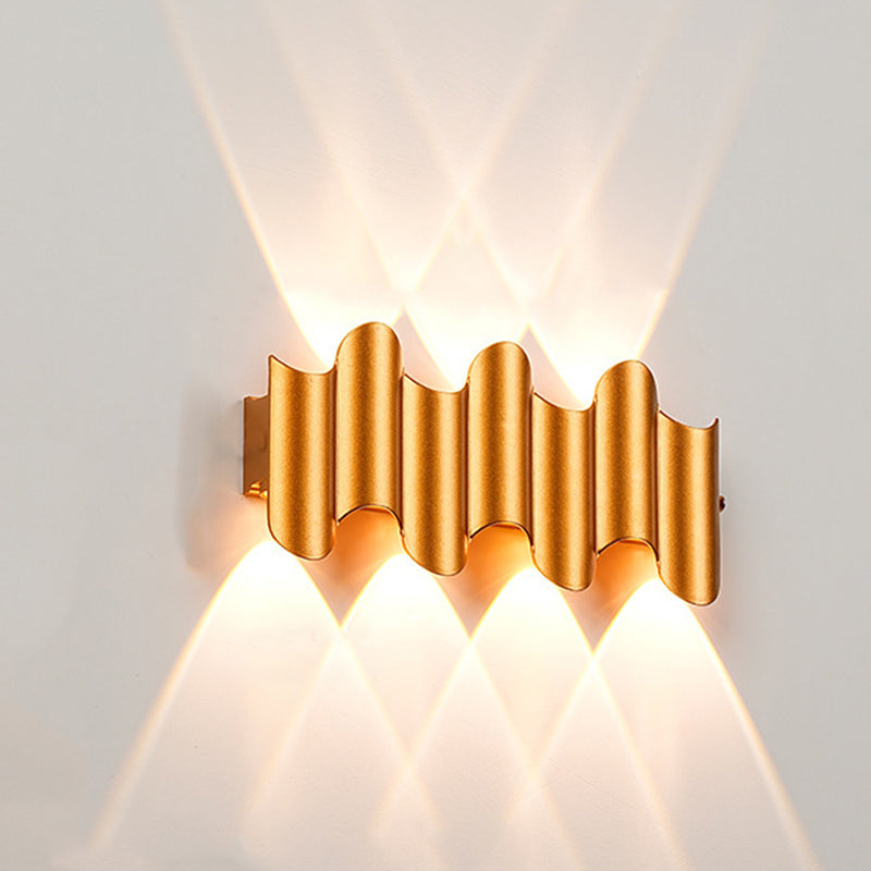 Contemporary Industrial Waterproof Geometric Aluminum PC Outdoor Wall Sconce Lamp For Garden