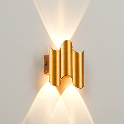 Contemporary Industrial Waterproof Geometric Aluminum PC Outdoor Wall Sconce Lamp For Garden