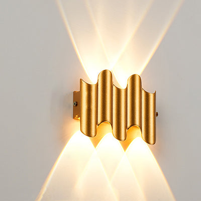 Contemporary Industrial Waterproof Geometric Aluminum PC Outdoor Wall Sconce Lamp For Garden