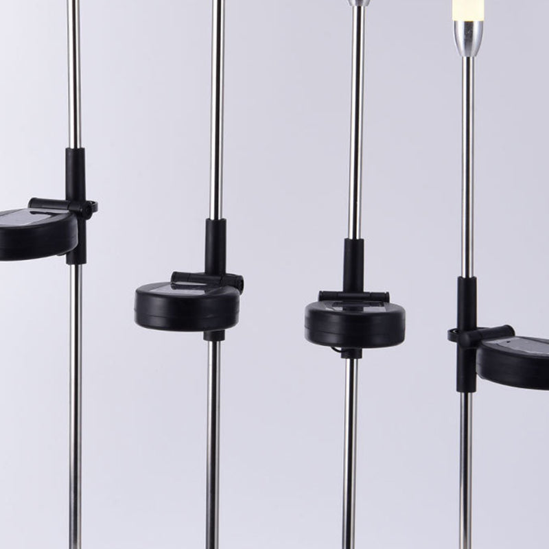 Moderne Art Deco wasserdichte Solarzylinder Acryl Aluminium Edelstahl ABS LED Außenleuchte Landschaftsbeleuchtung für den Garten 