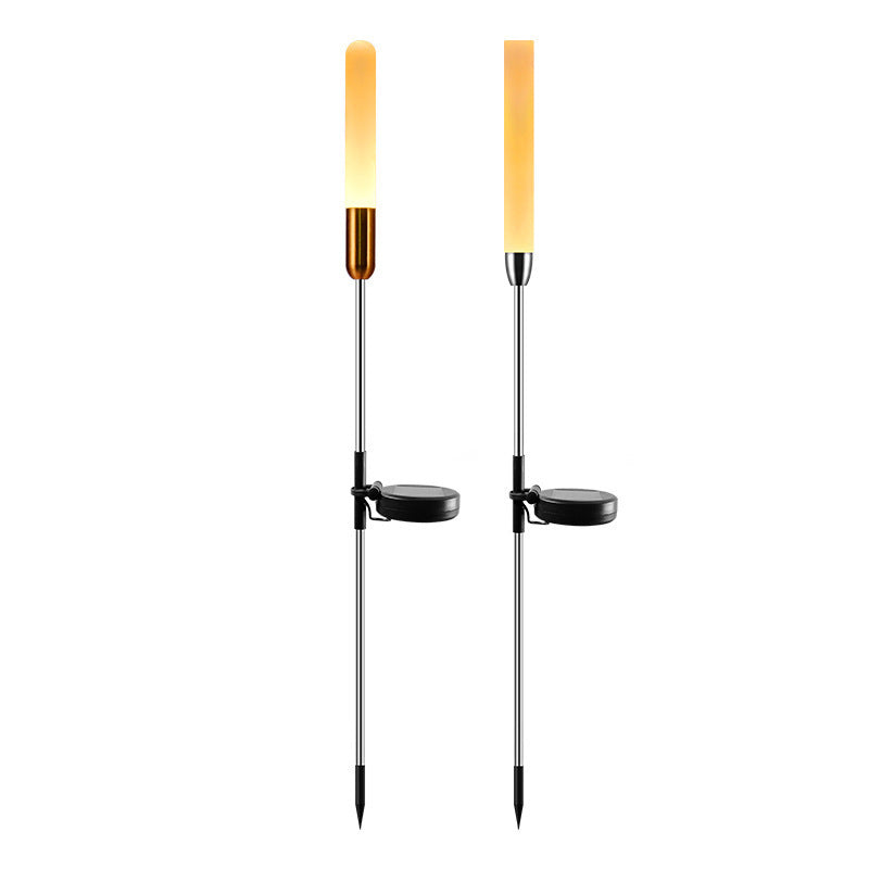 Lumière extérieure LED étanche moderne Art Déco cylindre solaire en acrylique aluminium acier inoxydable ABS pour l&