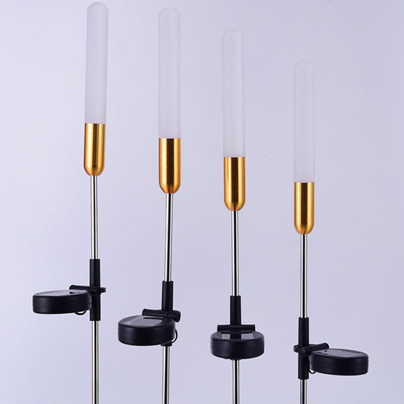 Lumière extérieure LED étanche moderne Art Déco cylindre solaire en acrylique aluminium acier inoxydable ABS pour l&