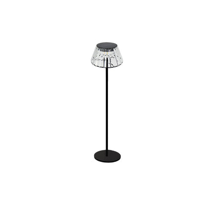 Contemporary Industrial Waterproof Solar USB Iron Glass Outdoor LED Standing Floor Lamp For Garden