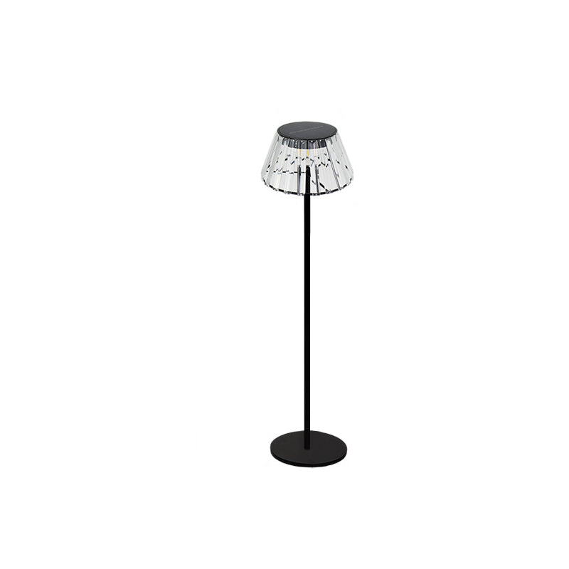 Contemporary Industrial Waterproof Solar USB Iron Glass Outdoor LED Standing Floor Lamp For Garden