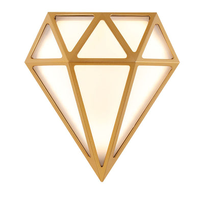 Modern Art Deco Waterproof Diamond Aluminum Acrylic LED Outdoor Wall Sconce Lamp For Garden