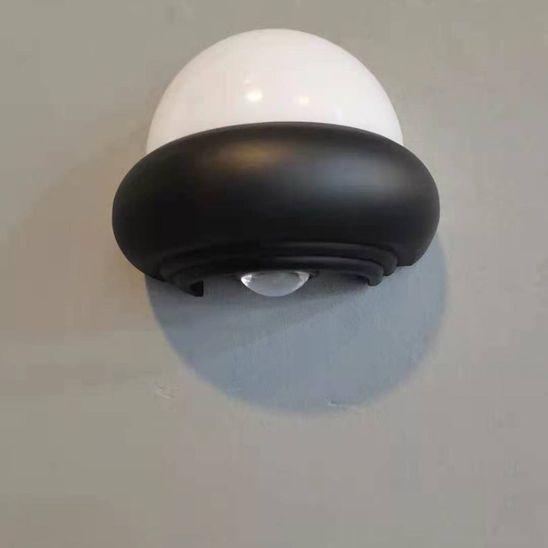 Modern Minimalist Waterproof UFO Aluminum Plastic LED Outdoor Wall Sconce Lamp For Garden