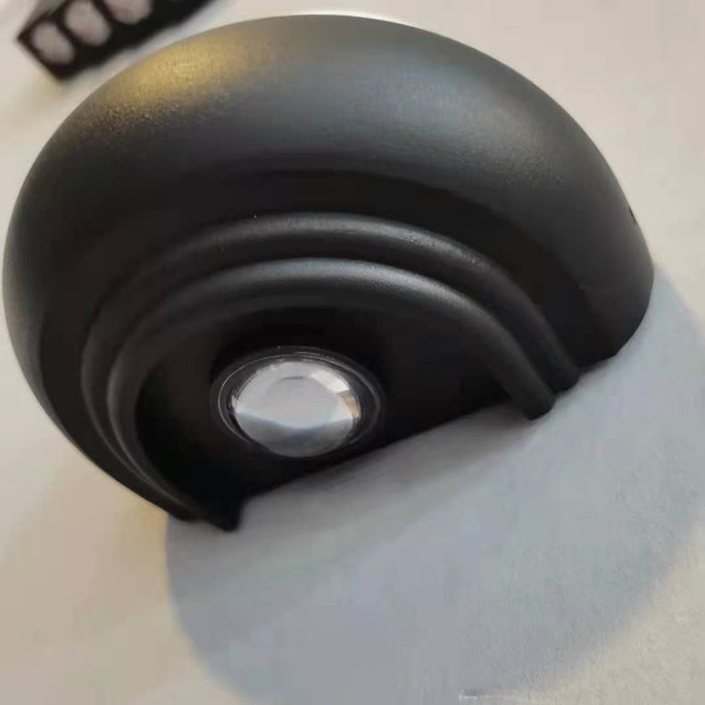 Modern Minimalist Waterproof UFO Aluminum Plastic LED Outdoor Wall Sconce Lamp For Garden