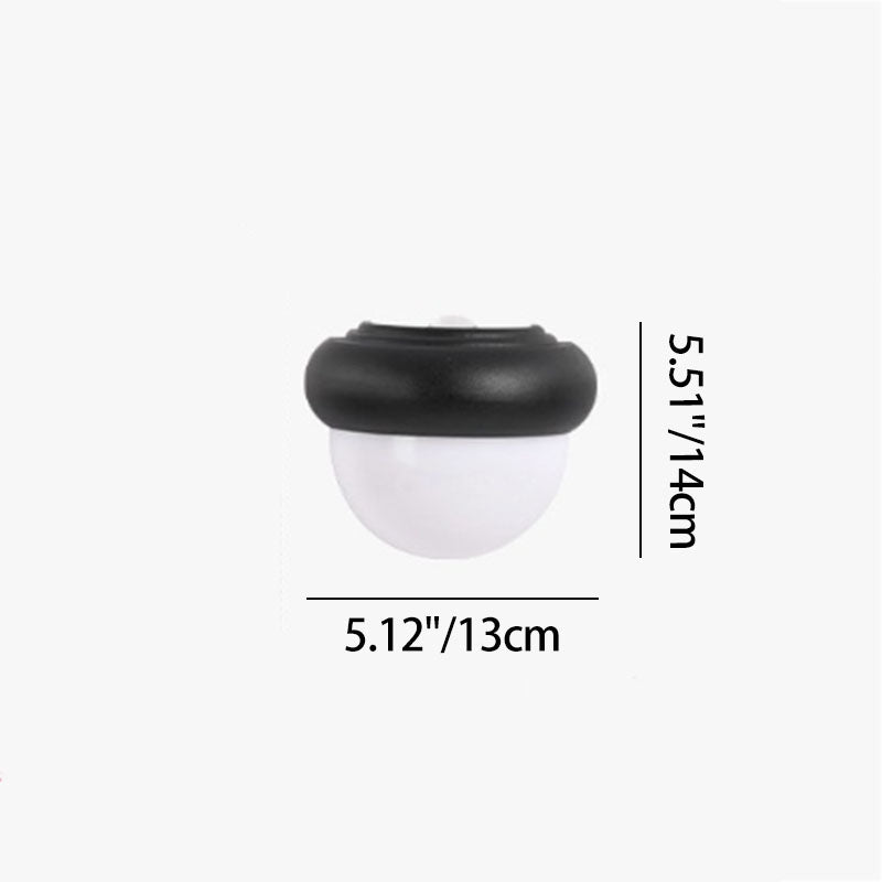 Modern Minimalist Waterproof UFO Aluminum Plastic LED Outdoor Wall Sconce Lamp For Garden