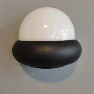 Modern Minimalist Waterproof UFO Aluminum Plastic LED Outdoor Wall Sconce Lamp For Garden
