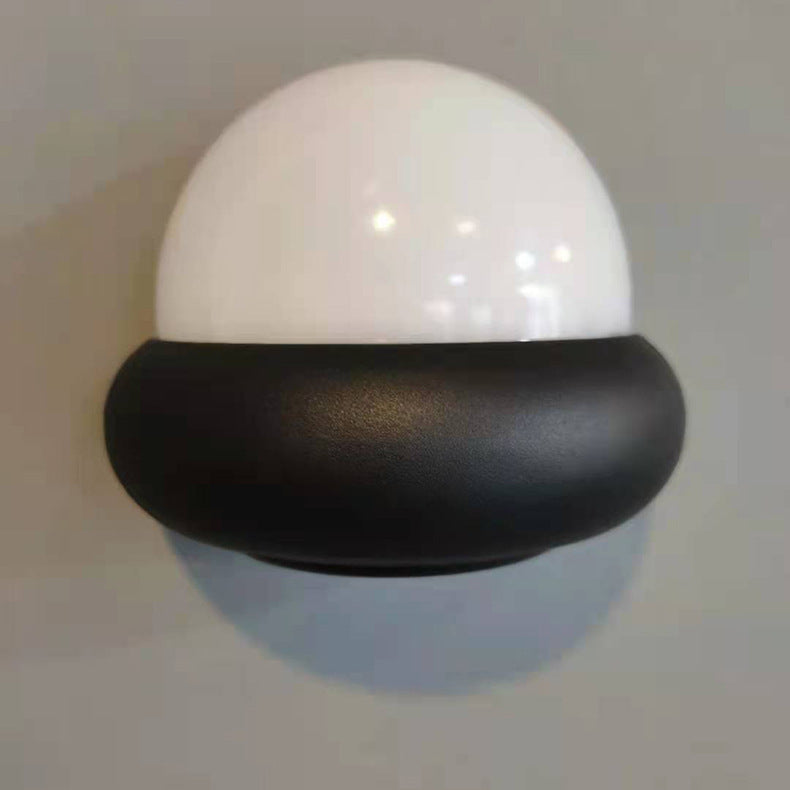 Modern Minimalist Waterproof UFO Aluminum Plastic LED Outdoor Wall Sconce Lamp For Garden