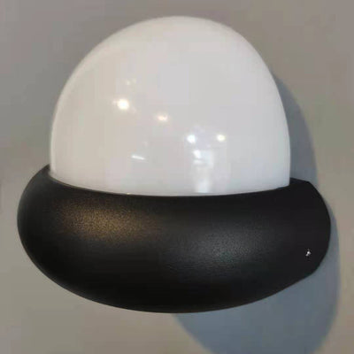 Modern Minimalist Waterproof UFO Aluminum Plastic LED Outdoor Wall Sconce Lamp For Garden