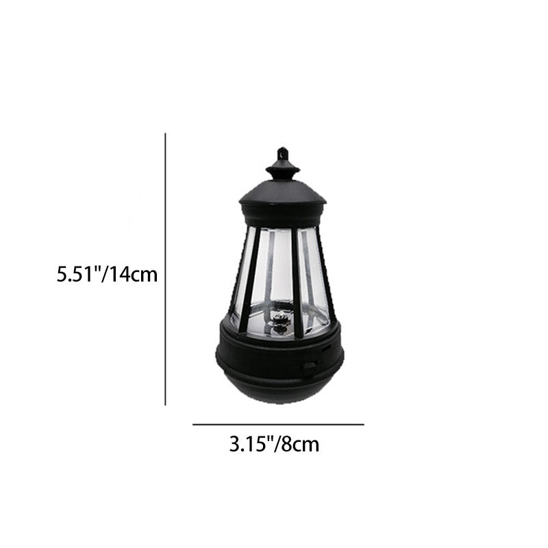 Moderne minimalistische wasserdichte Solar-Leuchtturm-Eisen-Acryl-LED-Camping-Außenleuchte Landschaftsbeleuchtung für den Garten 
