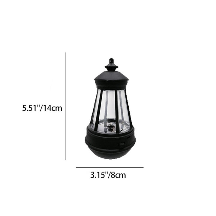 Moderne minimalistische wasserdichte Solar-Leuchtturm-Eisen-Acryl-LED-Camping-Außenleuchte Landschaftsbeleuchtung für den Garten 