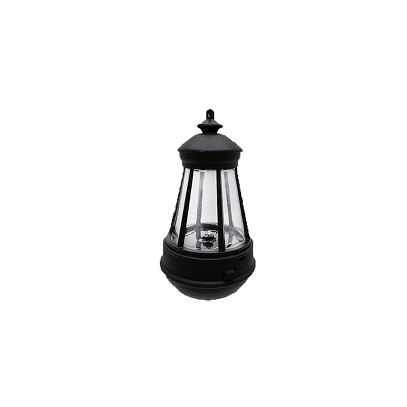 Moderne minimalistische wasserdichte Solar-Leuchtturm-Eisen-Acryl-LED-Camping-Außenleuchte Landschaftsbeleuchtung für den Garten 