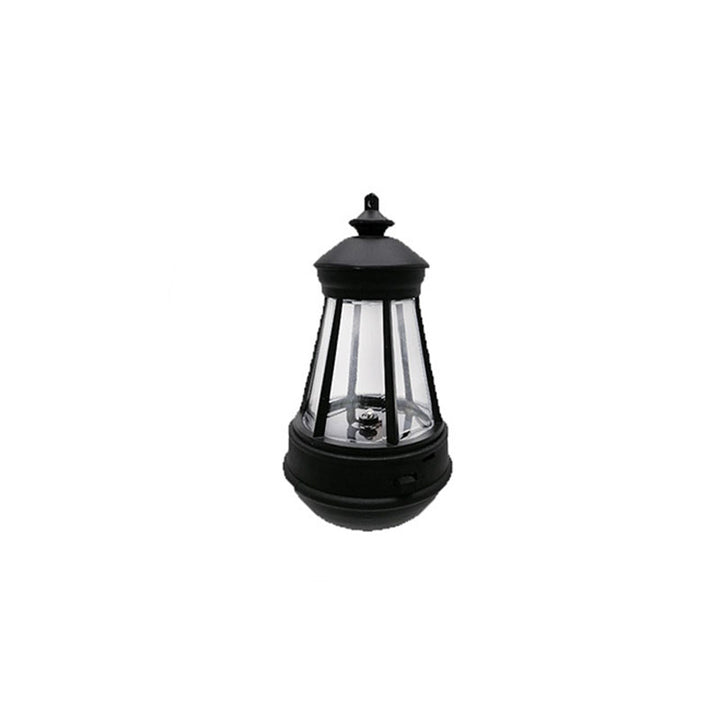Moderne minimalistische wasserdichte Solar-Leuchtturm-Eisen-Acryl-LED-Camping-Außenleuchte Landschaftsbeleuchtung für den Garten 