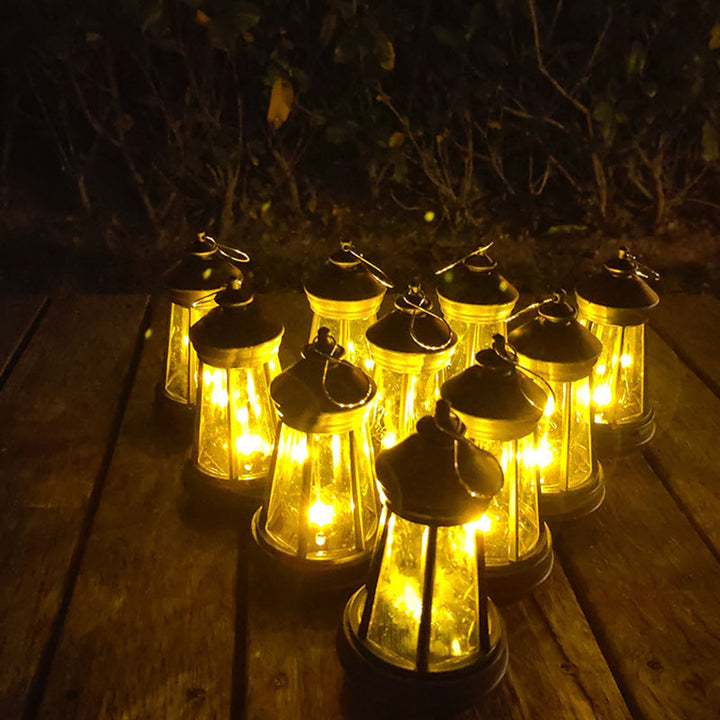 Moderne minimalistische wasserdichte Solar-Leuchtturm-Eisen-Acryl-LED-Camping-Außenleuchte Landschaftsbeleuchtung für den Garten 