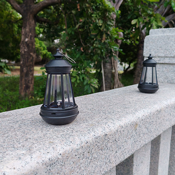 Moderne minimalistische wasserdichte Solar-Leuchtturm-Eisen-Acryl-LED-Camping-Außenleuchte Landschaftsbeleuchtung für den Garten 