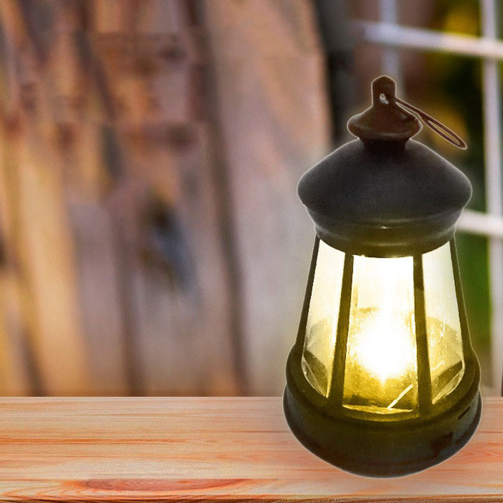 Moderne minimalistische wasserdichte Solar-Leuchtturm-Eisen-Acryl-LED-Camping-Außenleuchte Landschaftsbeleuchtung für den Garten 