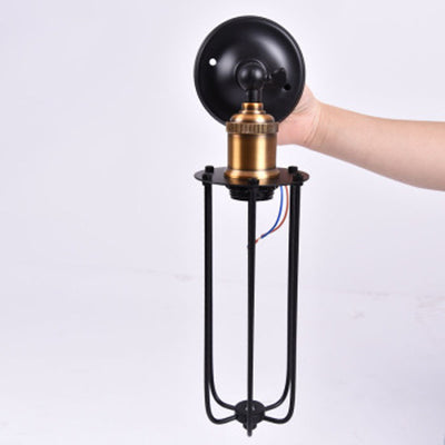 Contemporary Industrial Rotatable Hollow Cylindrical Iron 1-Light Wall Sconce Lamp For Bedroom