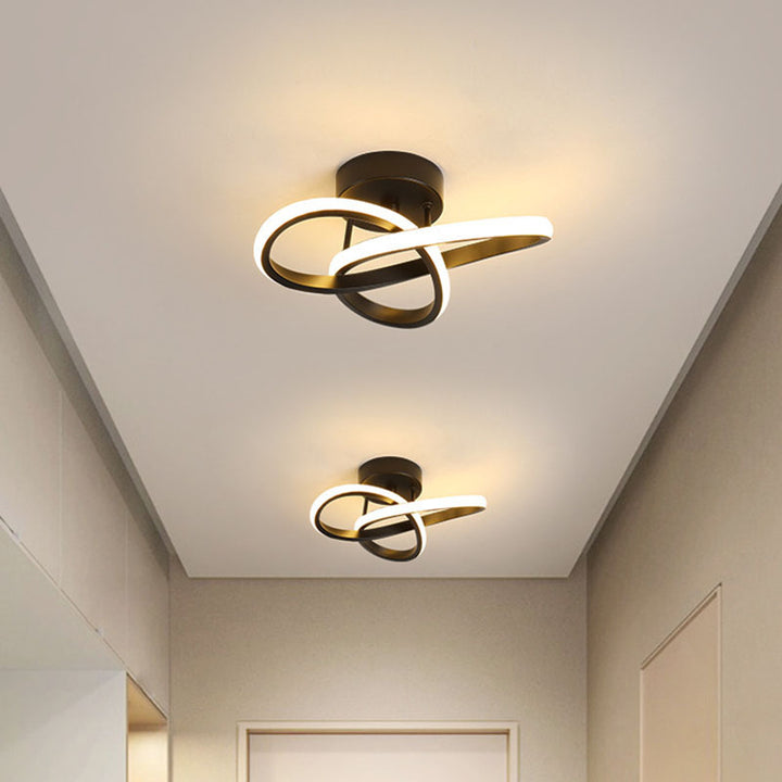 Moderne Einfachheit Geometrische Aluminium Eisen Silikon LED Deckenleuchte für Flur 