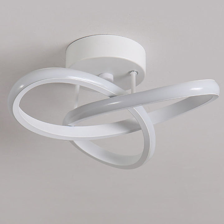 Lumière de plafond semi-encastrée LED en aluminium fer silicone géométrique modernité simplicité pour couloir 
