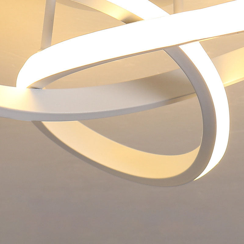 Modern Simplicity Geometric Aluminum Iron Silicone LED Semi-Flush Mount Ceiling Light For Hallway