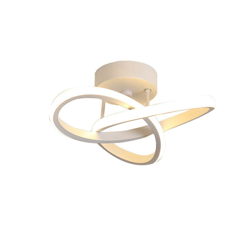 Lumière de plafond semi-encastrée LED en aluminium fer silicone géométrique modernité simplicité pour couloir 
