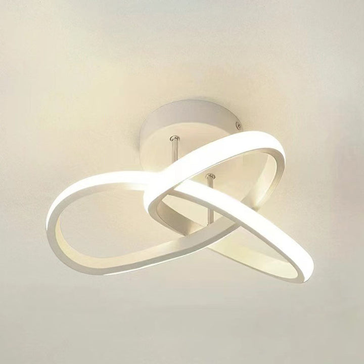 Lumière de plafond semi-encastrée LED en aluminium fer silicone géométrique modernité simplicité pour couloir 