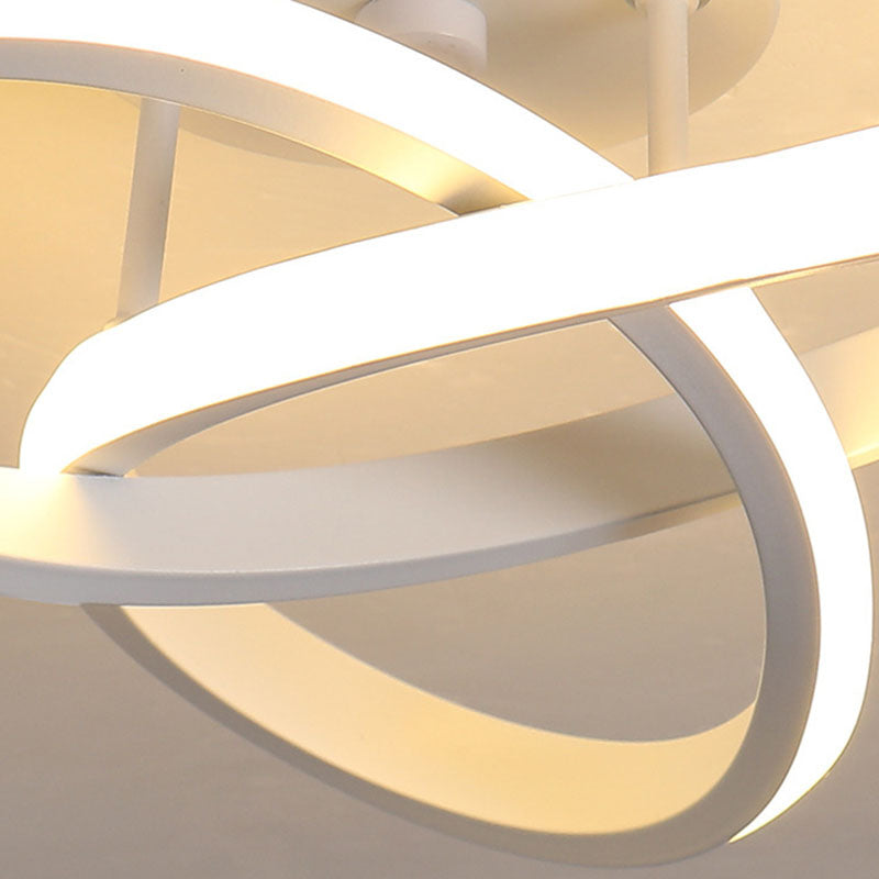 Modern Simplicity Geometric Aluminum Iron Silicone LED Semi-Flush Mount Ceiling Light For Hallway