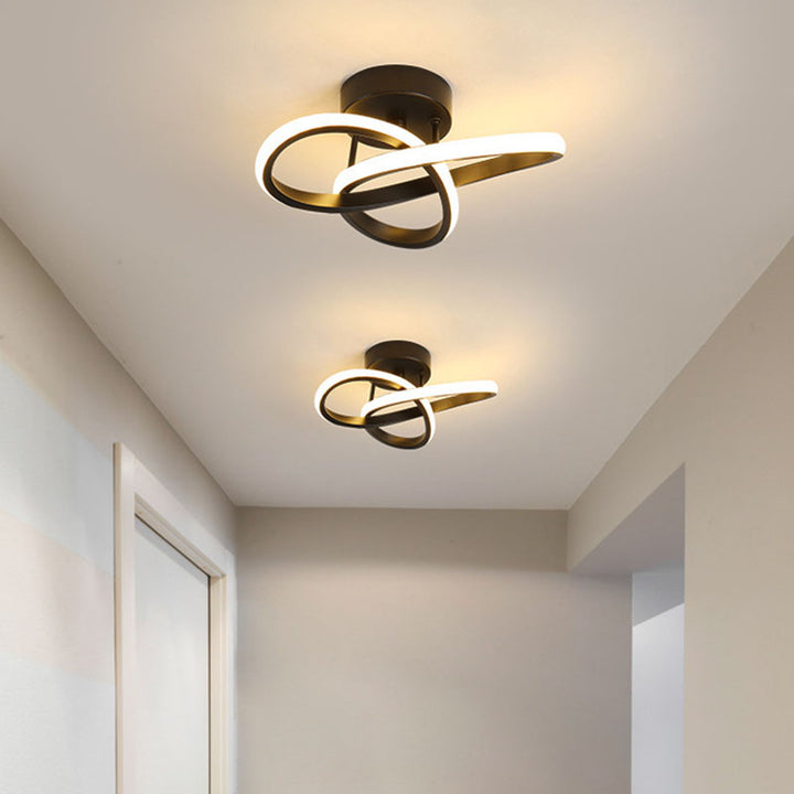 Moderne Einfachheit Geometrische Aluminium Eisen Silikon LED Deckenleuchte für Flur 