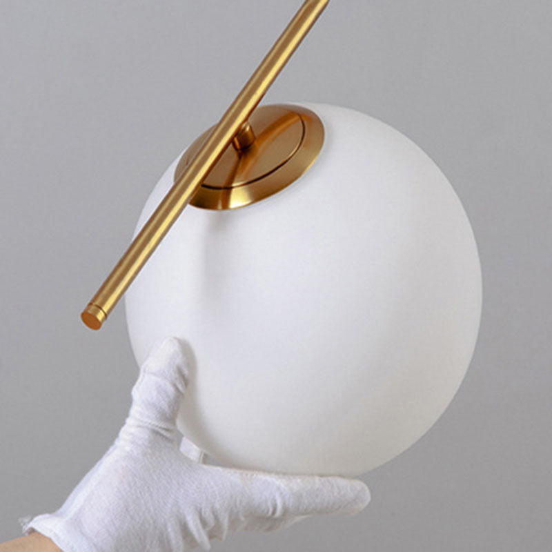 Contemporary Nordic Round Metal Glass 1-Light Wall Sconce Lamp For Hallway