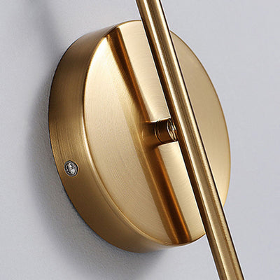 Contemporary Nordic Round Metal Glass 1-Light Wall Sconce Lamp For Hallway
