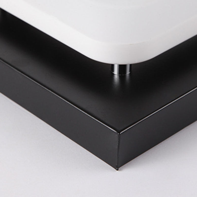Plafonnier LED en acrylique et fer carré chinois traditionnel pour entrée 