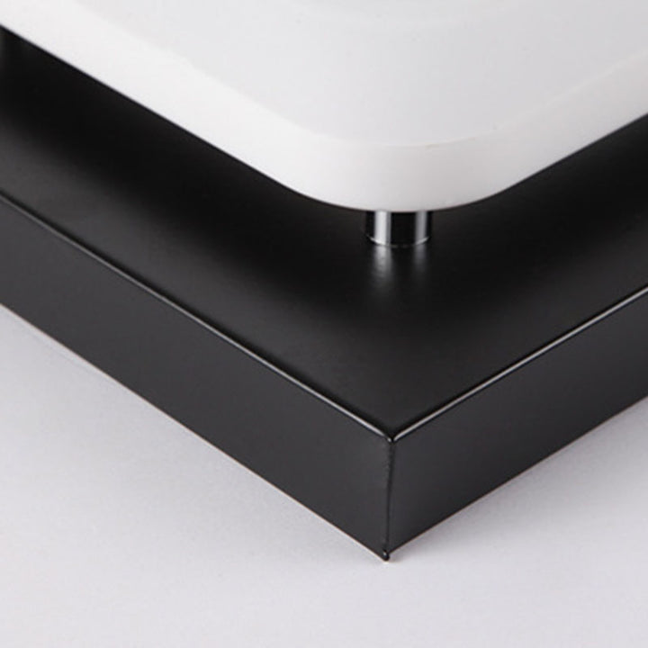 Plafonnier LED en acrylique et fer carré chinois traditionnel pour entrée 
