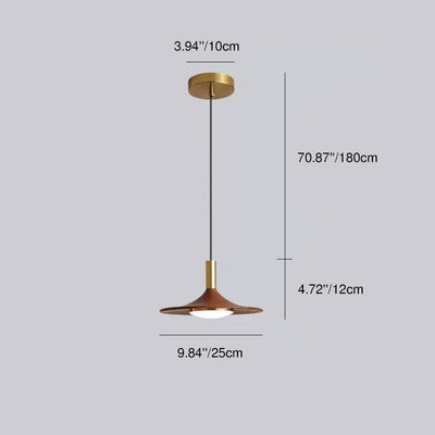 Traditional Rustic Round Iron Acrylic LED Pendant Light For Dining Room